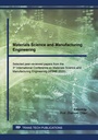 Cover: Materials Science and Manufacturing Engineering - Trans Tech Publications Ltd