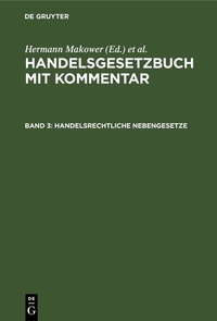 Abbildung von: Handelsrechtliche Nebengesetze - De Gruyter
