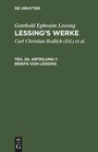 Cover: Briefe von Lessing - De Gruyter