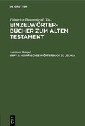 Cover: Hebr&auml;isches W&ouml;rterbuch zu Jesaja - De Gruyter