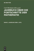 Cover: Jahrgang 1869 u. 1870. - De Gruyter