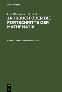 Abbildung von: Jahrgang 1869 u. 1870. - De Gruyter