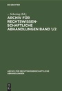 Cover: Archiv für rechtswissenschaftliche Abhandlungen - De Gruyter