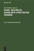 Cover: Vermischte Gedichte - De Gruyter