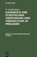 Cover: Die Verfassung der St&auml;dte - De Gruyter