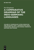 Cover: Morphology (Stem-Formation and Inflexion). Part I. Introduction. Noun Compounds. Reduplicated Nouns. Formative Suffixes, Root-Nouns - De Gruyter