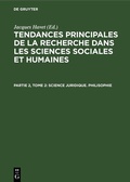 Cover: Science juridique. Philisophie - De Gruyter Mouton