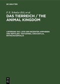 Cover: Liste der rezenten Amphibien und Reptilien. Testudines, Crocodylia, Rhynchocephalia - De Gruyter