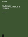Cover: Fr&uuml;hmittelalterliche Studien. Band 30 - De Gruyter