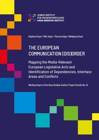 Enlarge image Cover: The European Communication (Dis)Order. - Hans-Bredow-Institut