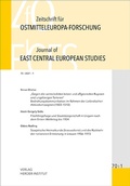 Cover: Zeitschrift f&uuml;r Ostmitteleuropa-Forschung (ZfO) 70/1 / Journal of East Central European Studies (JECES) - Verlag Herder-Institut
