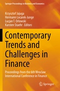Cover: Contemporary Trends and Challenges in Finance - Springer