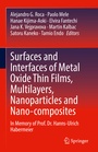 Cover: Surfaces and Interfaces of Metal Oxide Thin Films, Multilayers, Nanoparticles and Nano-composites - Springer