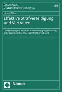 Abbildung von: Effektive Strafverteidigung und Vertrauen - Nomos