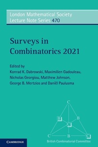 Enlarge image Cover: Surveys in Combinatorics 2021 - Cambridge University Press