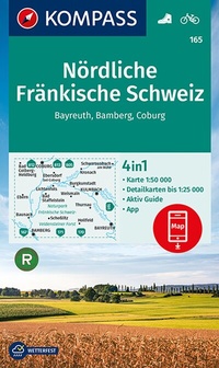 Abbildung von: KOMPASS Wanderkarte 165 Nördliche Fränkische Schweiz, Bayreuth, Bamberg, Coburg 1:50.000 - KOMPASS-Karten