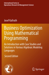 Abbildung von: Business Optimization Using Mathematical Programming - Springer