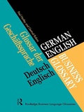 Cover: German/English Business Glossary - Routledge
