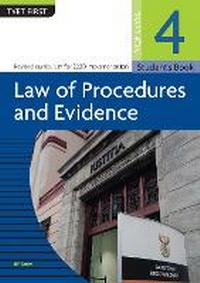 Abbildung von: Law of Procedures & Evidence NQF4 Student's Book - Macmillan Education South Africa