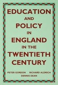 Cover: Education and Policy in England in the Twentieth Century - Routledge