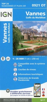 Abbildung von: Vannes / Golfe du Morbihan: 0921OT - Institut Geographique National