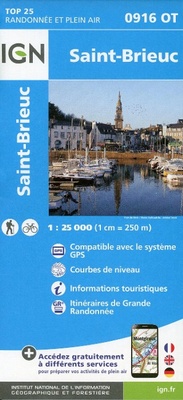 Abbildung von: St-Brieuc: 0916OT - Institut Geographique National
