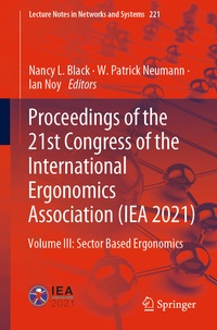 Abbildung von: Proceedings of the 21st Congress of the International Ergonomics Association (IEA 2021) - Springer