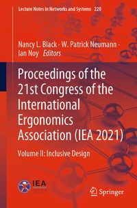 Abbildung von: Proceedings of the 21st Congress of the International Ergonomics Association (IEA 2021) - Springer