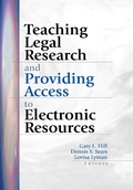 Cover: Teaching Legal Research and Providing Access to Electronic Resources - Routledge