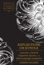 Cover: Reflections on Syntax - Peter Lang Verlag
