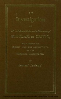 Abbildung von: Investigation into Mr. Malone's Claim to Charter of Scholar - Routledge