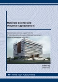 Cover: Materials Science and Industrial Applications III - Trans Tech Publications Ltd