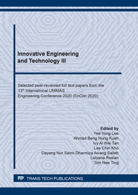Enlarge image Cover: Innovative Engineering and Technology III - Trans Tech Publications Ltd