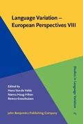 Cover: Language Variation - European Perspectives VIII - John Benjamins Publishing Co