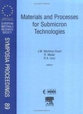 Cover: Materials and Processes for Submicron Technologies: Volume 89 - Elsevier