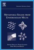Cover: Metastable Solids from Undercooled Melts: Volume 10 - Pergamon