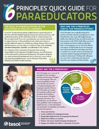 Enlarge image Cover: The 6 Principles (R) Quick Guide for Paraeducators: Pack of 5 - TESOL International Association