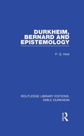 Cover: Durkheim, Bernard and Epistemology - Routledge