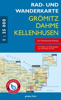 Abbildung von: Rad- und Wanderkarte Grömitz, Dahme, Kellenhusen - grünes herz