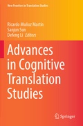 Cover: Advances in Cognitive Translation Studies - Springer