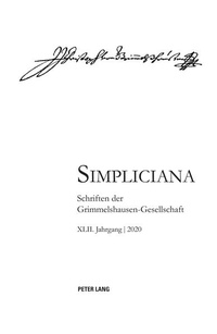 Enlarge image Cover: Simpliciana XLII (2020) - Peter Lang Verlag
