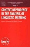 Cover: Context-Dependence in the Analysis of Linguistic Meaning - Brassey's (UK) Ltd