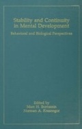 Cover: Stability and Continuity in Mental Development - Psychology Press Ltd