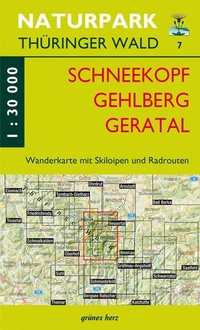 Abbildung von: Wanderkarte Schneekopf/Gehlberg/Gräfenroda - grünes herz