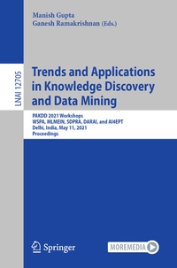 Enlarge image Cover: Trends and Applications in Knowledge Discovery and Data Mining - Springer