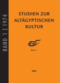 Cover: Studien zur Alt&auml;gyptischen Kultur Band 1 - Buske, H