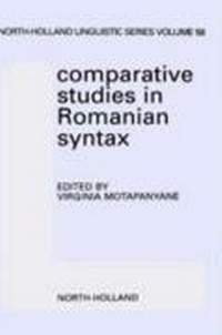 Enlarge image Cover: Comparative Studies in Romanian Syntax - Brassey's (UK) Ltd