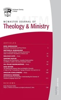 Cover: McMaster Journal of Theology and Ministry - Pickwick Publications