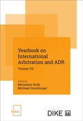 Cover: Yearbook on International Arbitration and ADR - Dike Verlag Z&uuml;rich