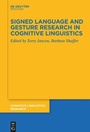 Cover: Signed Language and Gesture Research in Cognitive Linguistics - De Gruyter Mouton